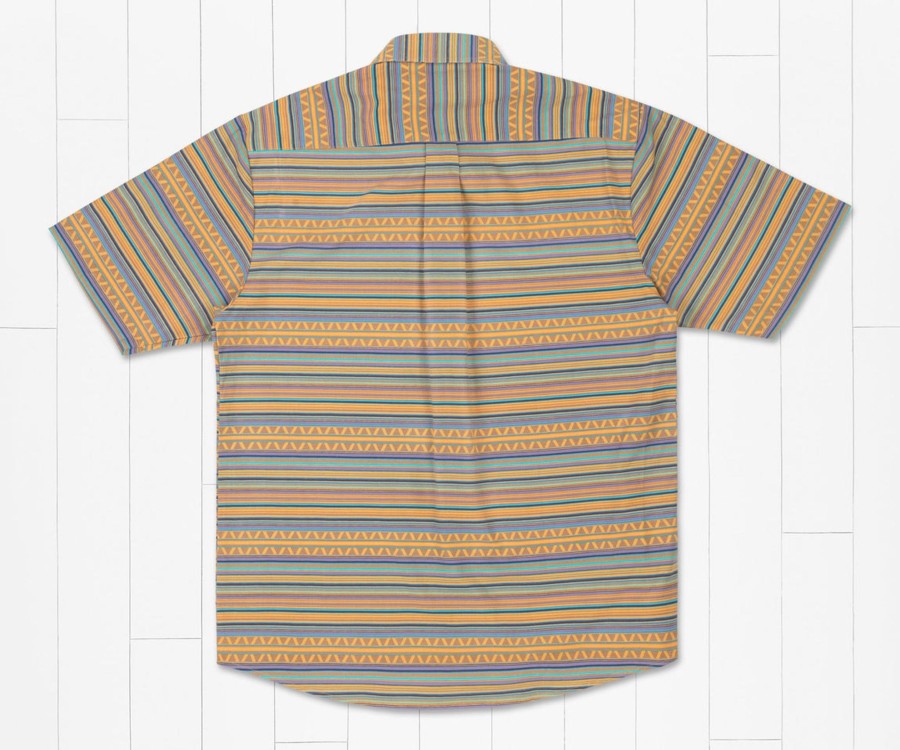 Men'S Southern Marsh Short Sleeve | Yuma Performance Shirt | Pacific Stripe Lilac And Peach