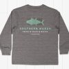 Youth Southern Marsh Performance Long Sleeve Tees | Youth Ls Fieldtec Heathered - Made In The Gulf - Tuna Midnight Gray Heather