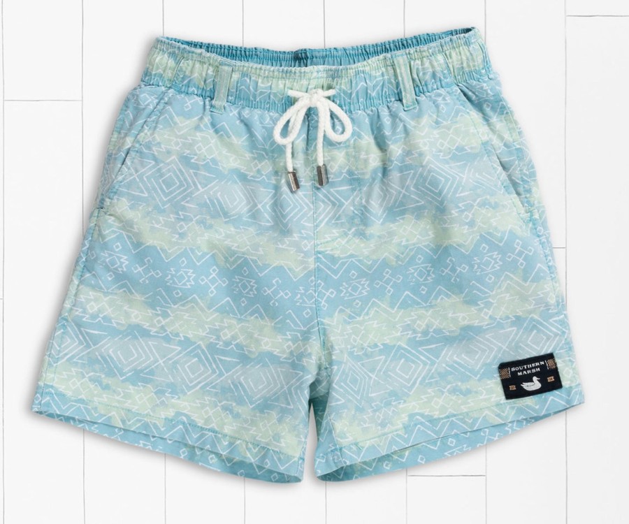 Youth Southern Marsh Swim Trunks | Youth Seawash Shoals Swim Trunk | Mayan Watercolor