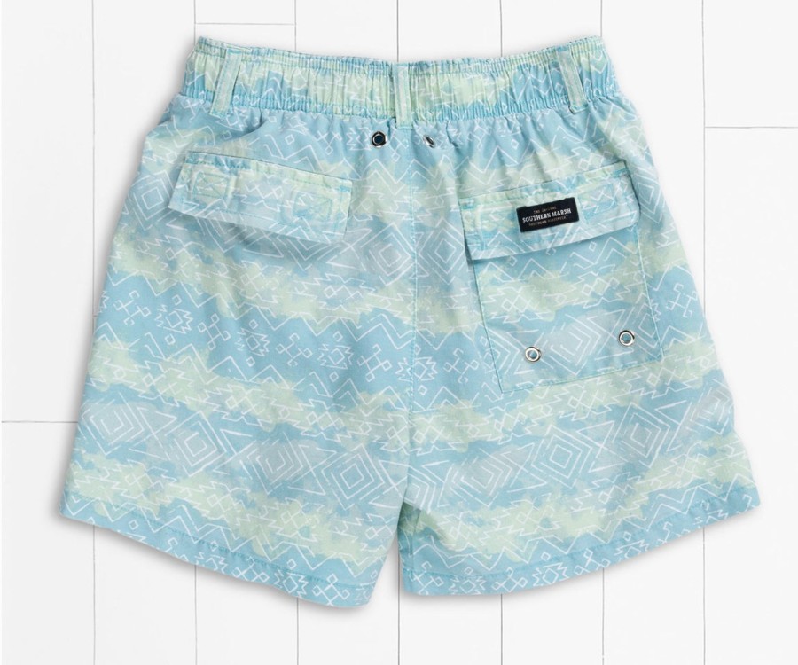 Youth Southern Marsh Swim Trunks | Youth Seawash Shoals Swim Trunk | Mayan Watercolor