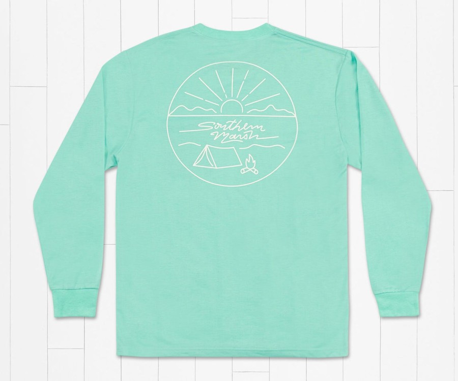 Women'S Southern Marsh Performance Long Sleeve Tees | Fieldtec Comfort Tee | Base Camp Antigua Blue