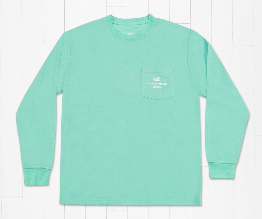 Women'S Southern Marsh Performance Long Sleeve Tees | Fieldtec Comfort Tee | Base Camp Antigua Blue