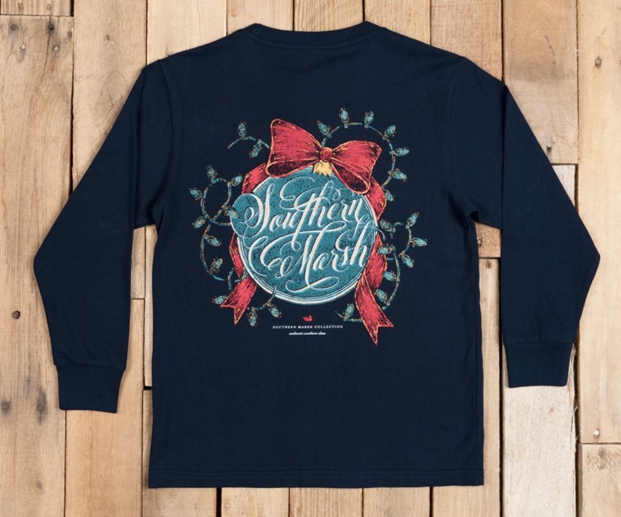 Youth Southern Marsh Original Long Sleeve Tees | Youth Signature Ornament Tee - Long Sleeve