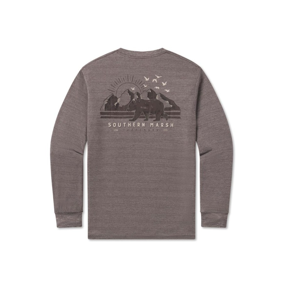 Men'S Southern Marsh Performance Long Sleeve Tees | Fieldtec Heathered Performance Tee | Bear