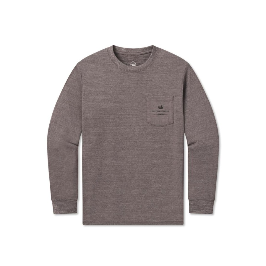 Men'S Southern Marsh Performance Long Sleeve Tees | Fieldtec Heathered Performance Tee | Bear