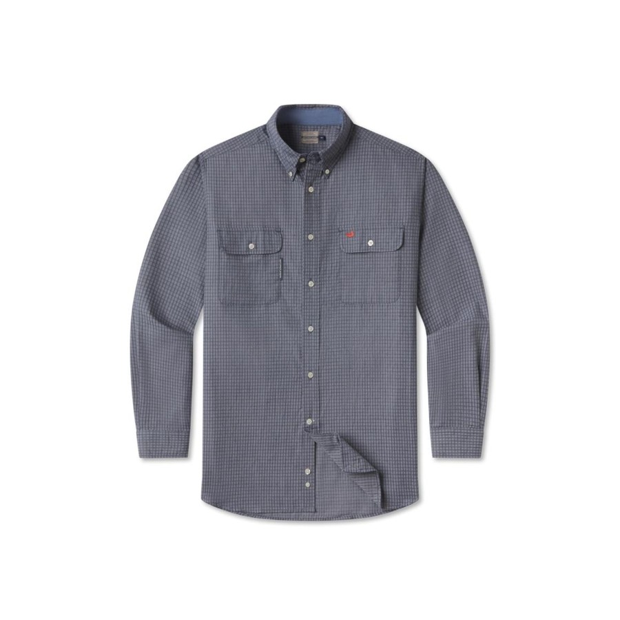 Men'S Southern Marsh Relaxed | Leeward Textured Grid Shirt