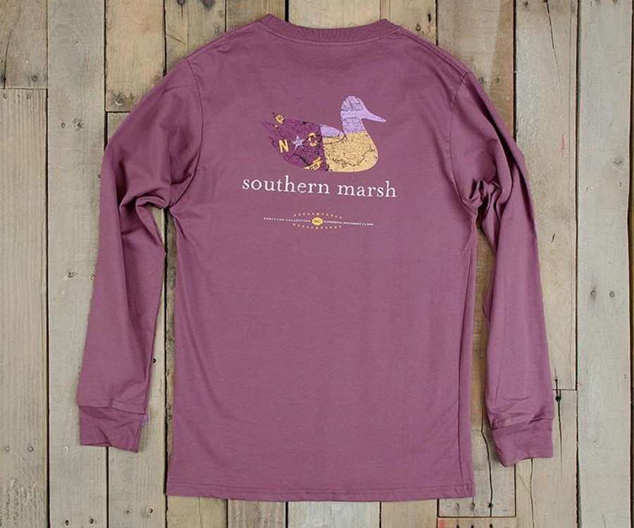 Women'S Southern Marsh Original Long Sleeve Tees | Authentic Heritage Tee | North Carolina | Long Sleeve