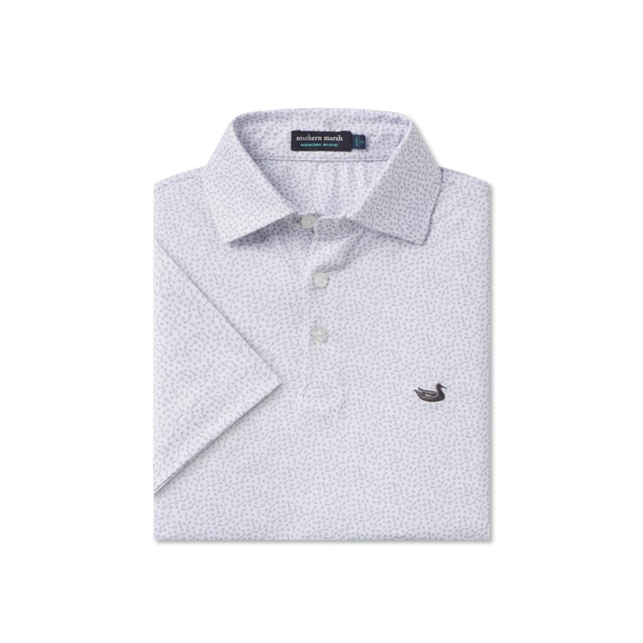 Youth Southern Marsh Polos | Youth Pass Rush Performance Polo White