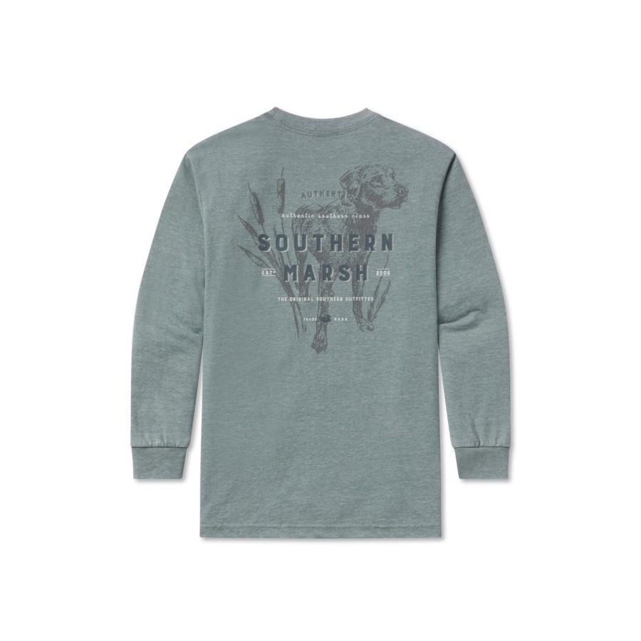 Youth Southern Marsh Seawash Long Sleeve Tees | Youth Seawash Tee | Dog | Long Sleeve