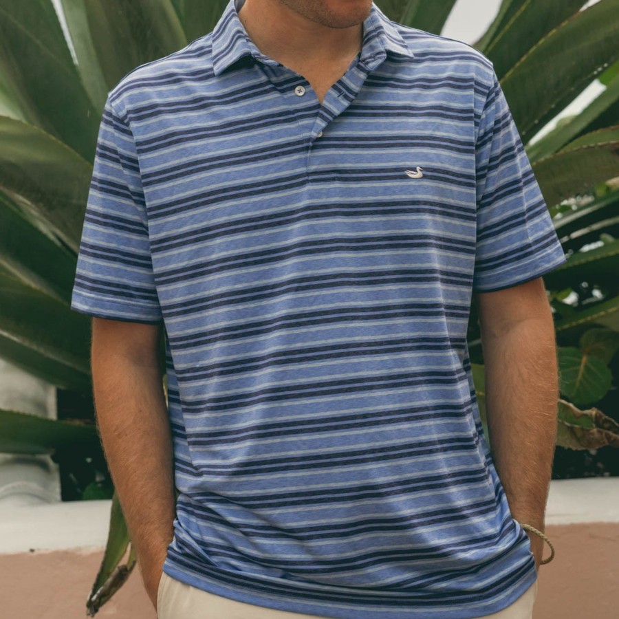 Men'S Southern Marsh Polos | Havana Performance Polo - Zapata Stripe