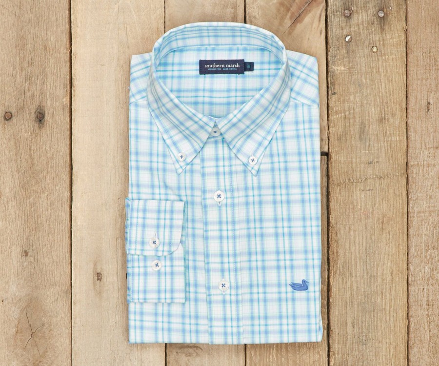 Men'S Southern Marsh Wrinkle-Free | Bainbridge Check Dress Shirt