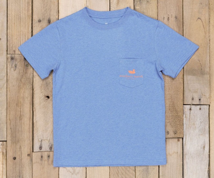 Youth Southern Marsh Original Tees | Youth Festival Series Tee | Azalea Washed Blue Heather