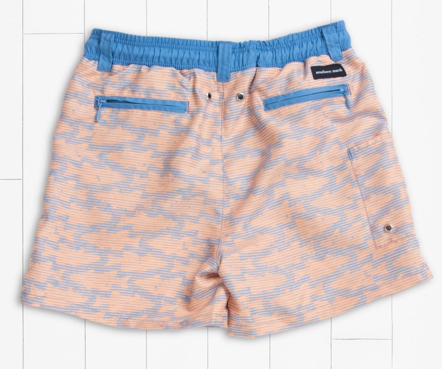 Youth Southern Marsh Swim Trunks | Youth Dockside Swim Trunk | School'S Out Lilac And Peach