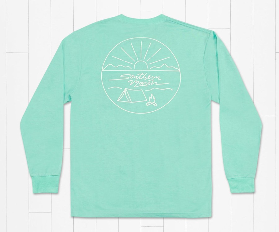 Men'S Southern Marsh Fishing Shirts | Fieldtec Comfort Tee | Base Camp Antigua Blue