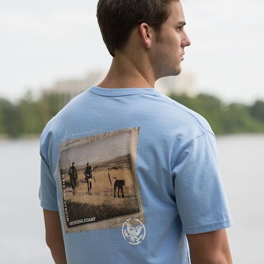 Women'S Southern Marsh Original Tees | Chocolate Lab Tee Breaker Blue