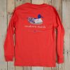 Women'S Southern Marsh Original Long Sleeve Tees | Authentic Heritage Tee | Mississippi State Flag | Long Sleeve