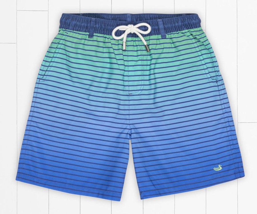 Youth Southern Marsh Swim Trunks | Youth Harbor Trunk | Faded Lines