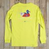 Men'S Southern Marsh Original Ls Tees | Authentic Heritage Tee | Louisiana | Long Sleeve Electric Lime