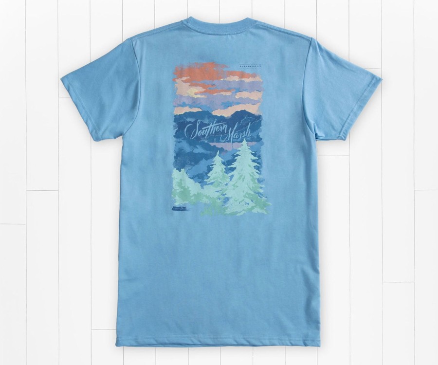 Women'S Southern Marsh Original Tees | Southern Horizons Tee | Blue Ridge Breaker Blue