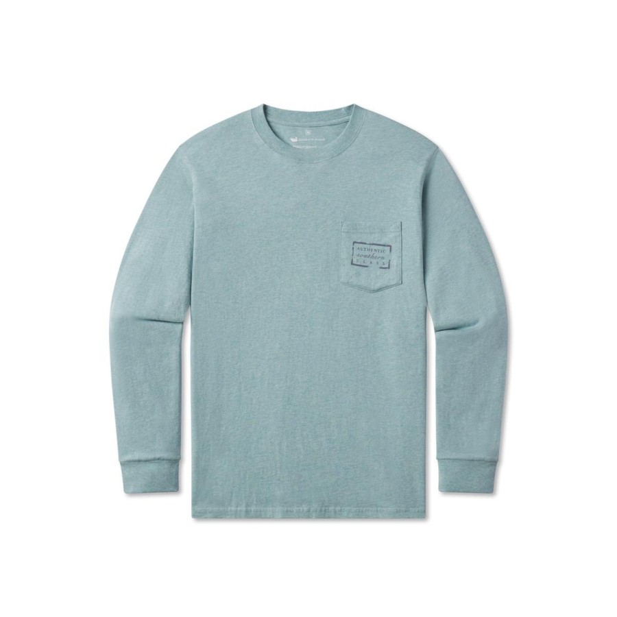 Men'S Southern Marsh Original Ls Tees | Authentic Heathered Tee | Long Sleeve