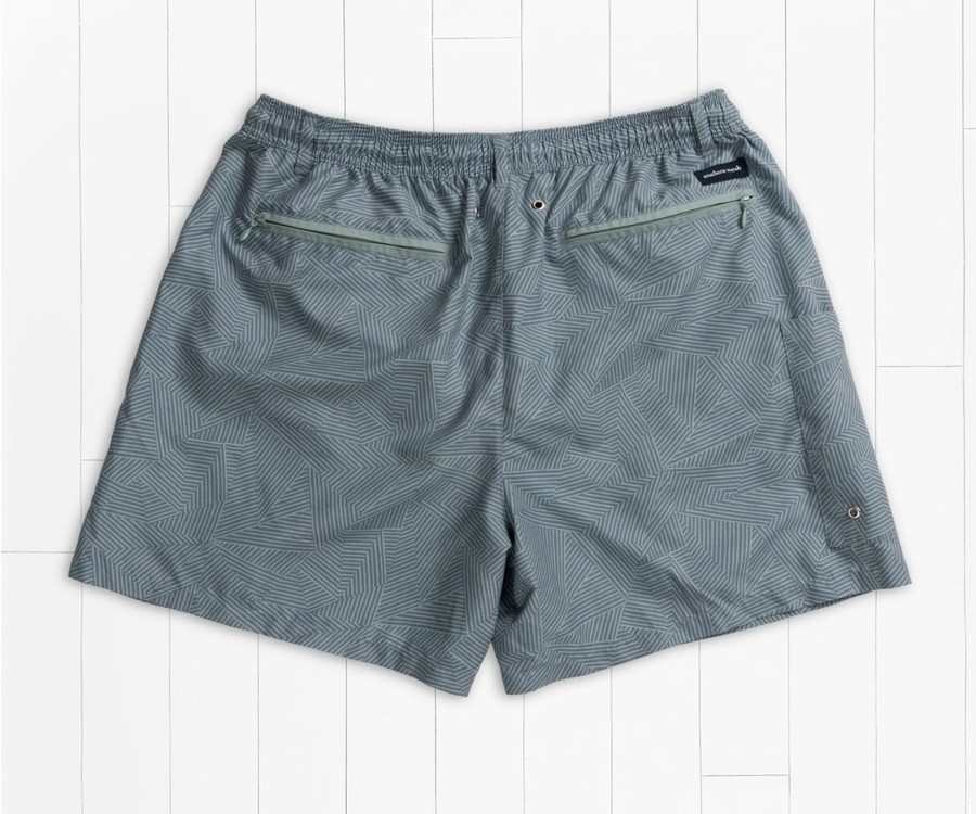 Men'S Southern Marsh Swim Trunks | Dockside Swim Trunk | Tulum Angles Slate And Sage