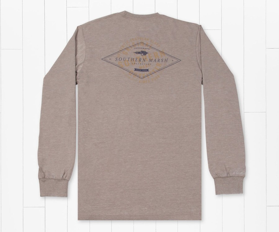 Men'S Southern Marsh Seawash Long Sleeve Tees | Seawash Tee | Diamond Stamp | Long Sleeve