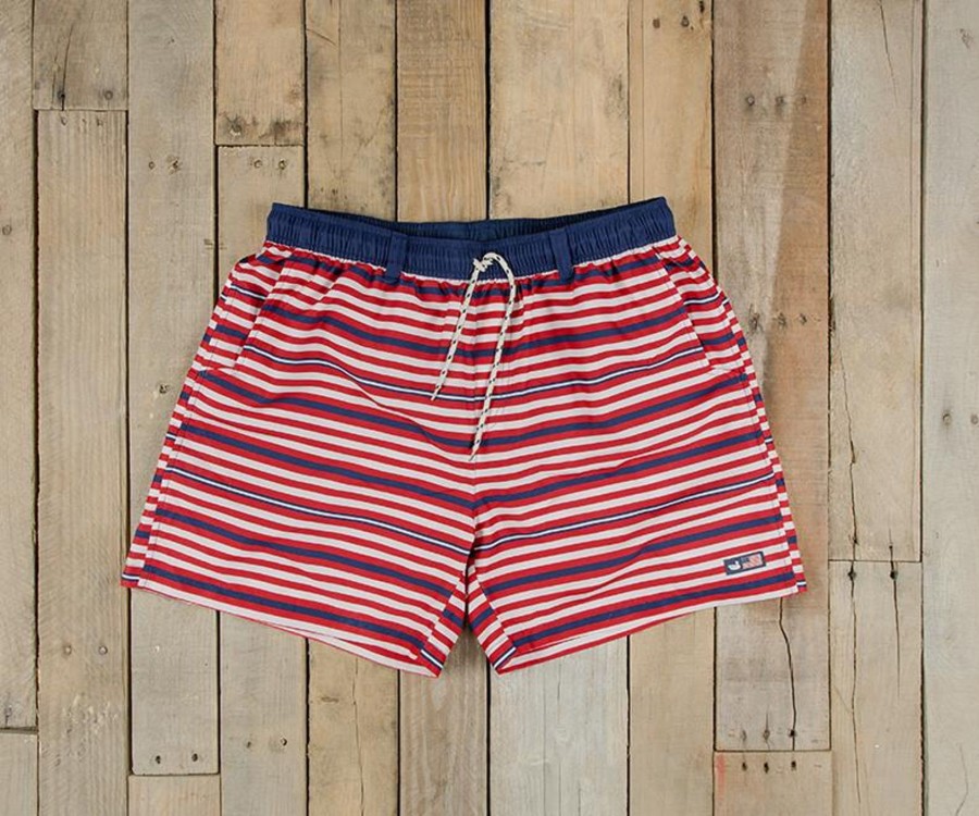 Men'S Southern Marsh Swim Trunks | Dockside Swim Trunk - Stripes