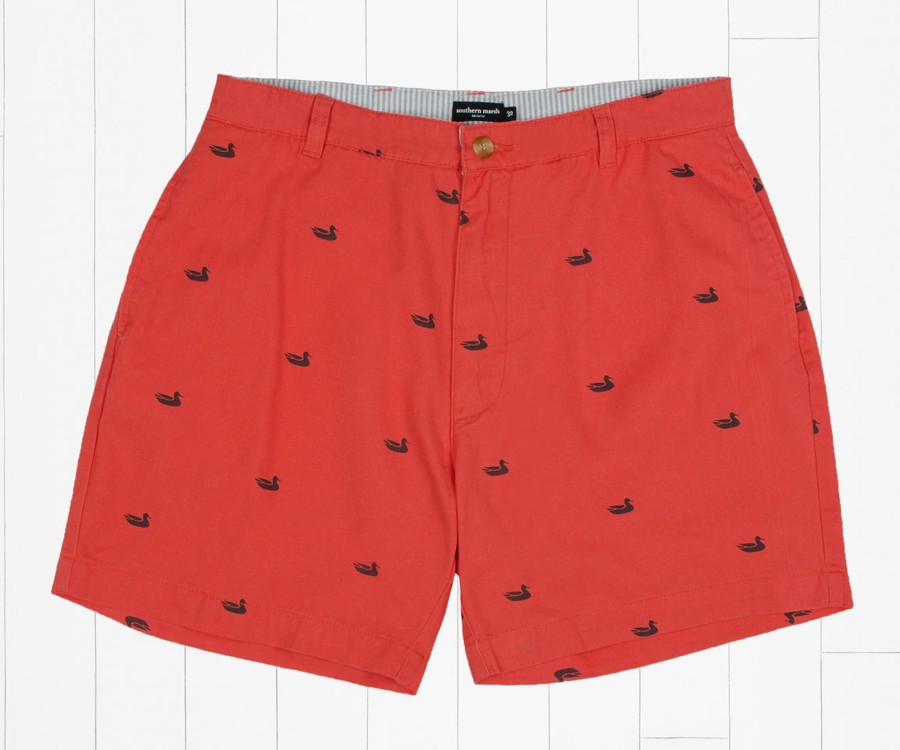 Men'S Southern Marsh Shorts | Regatta Short With Printed Ducks - 6In. Flat