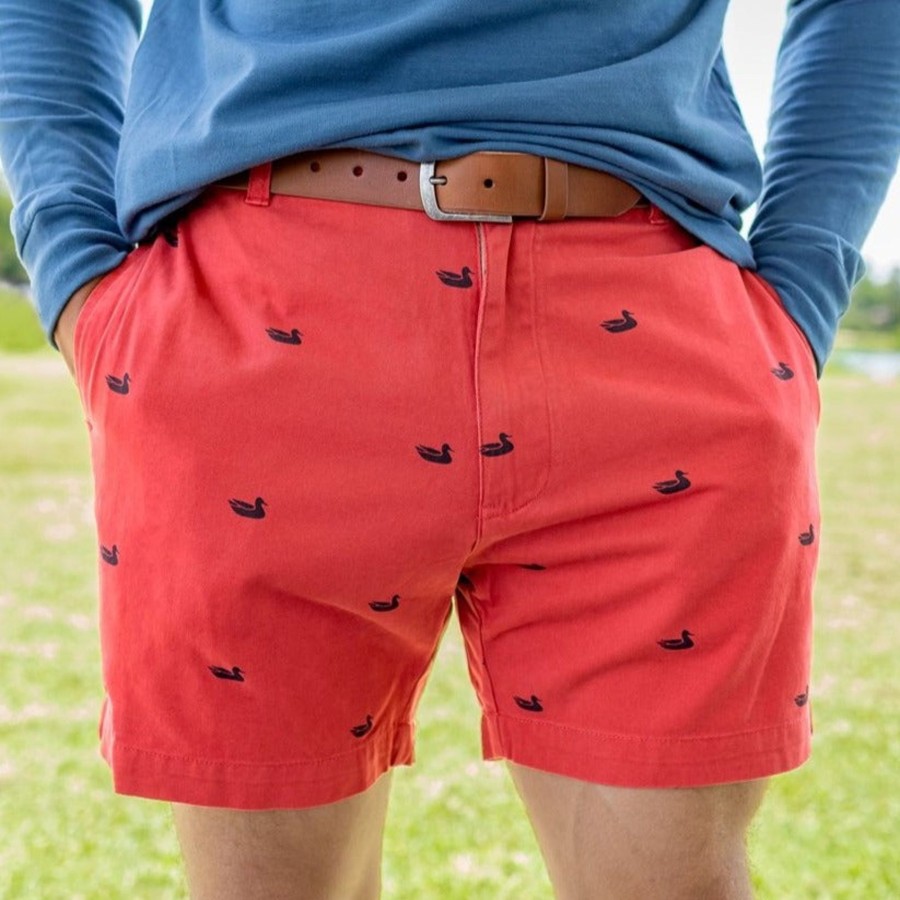 Men'S Southern Marsh Shorts | Regatta Short With Printed Ducks - 6In. Flat