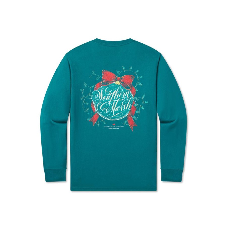 Women'S Southern Marsh Original Long Sleeve Tees | Signature Ornament Tee - Long Sleeve