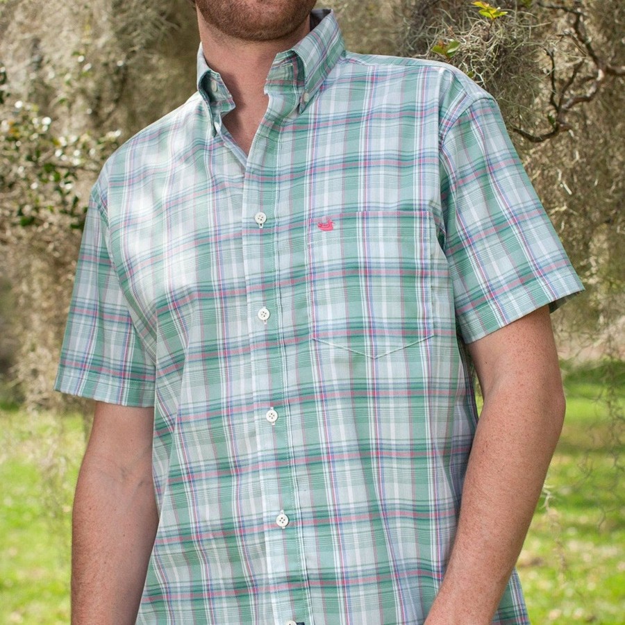 Men'S Southern Marsh Short Sleeve | Catawba Plaid Dress Shirt | Short Sleeve