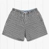 Men'S Southern Marsh Swim Trunks | Harbor Trunk | Seersucker Stripe Black And White