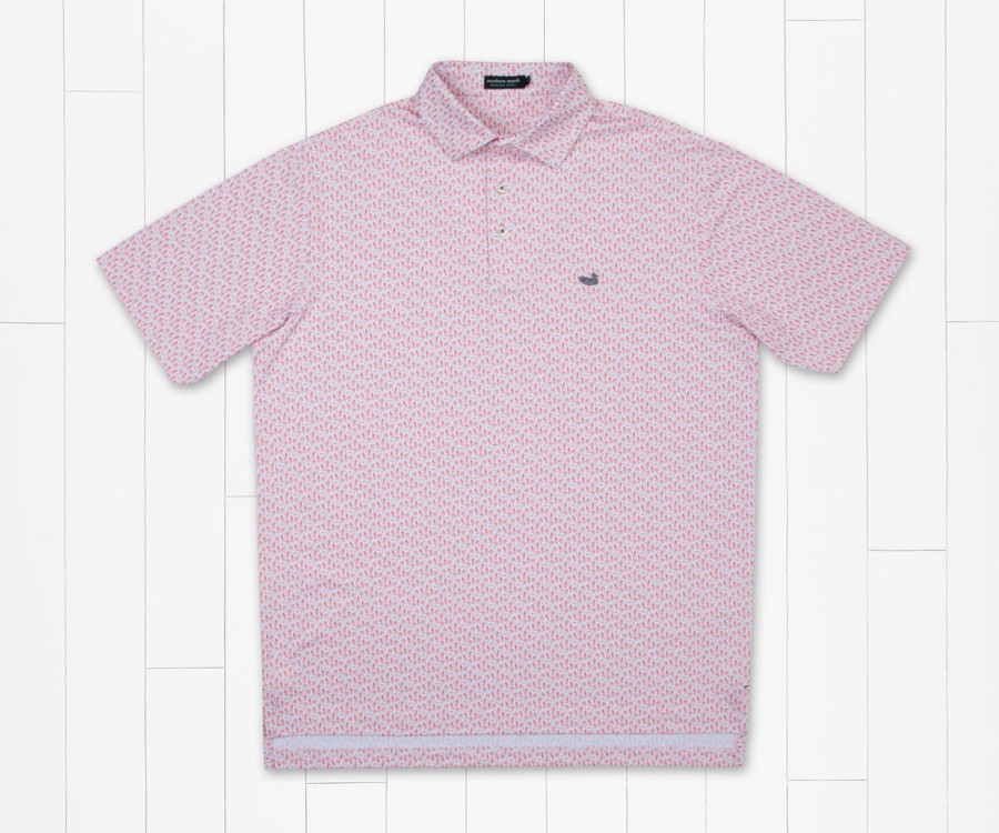 Men'S Southern Marsh Polos | Flyline Performance Polo - Palm & Pineapples