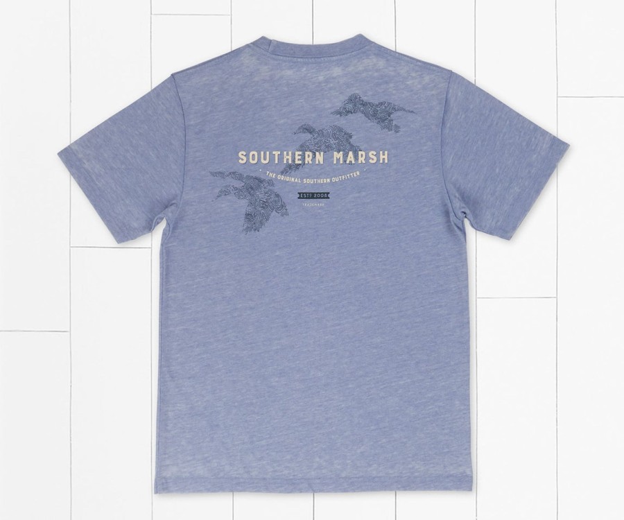 Youth Southern Marsh Seawash Tees | Youth Seawash Tee | Three Ducks Washed Blue