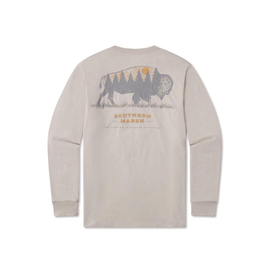 Men'S Southern Marsh Original Ls Tees | Starry Silhouette Tee - Buffalo - Long Sleeve