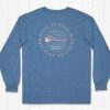 Women'S Southern Marsh Performance Long Sleeve Tees | Fieldtec Heathered Tee - Mahi Circle - Long Sleeve Oxford Blue