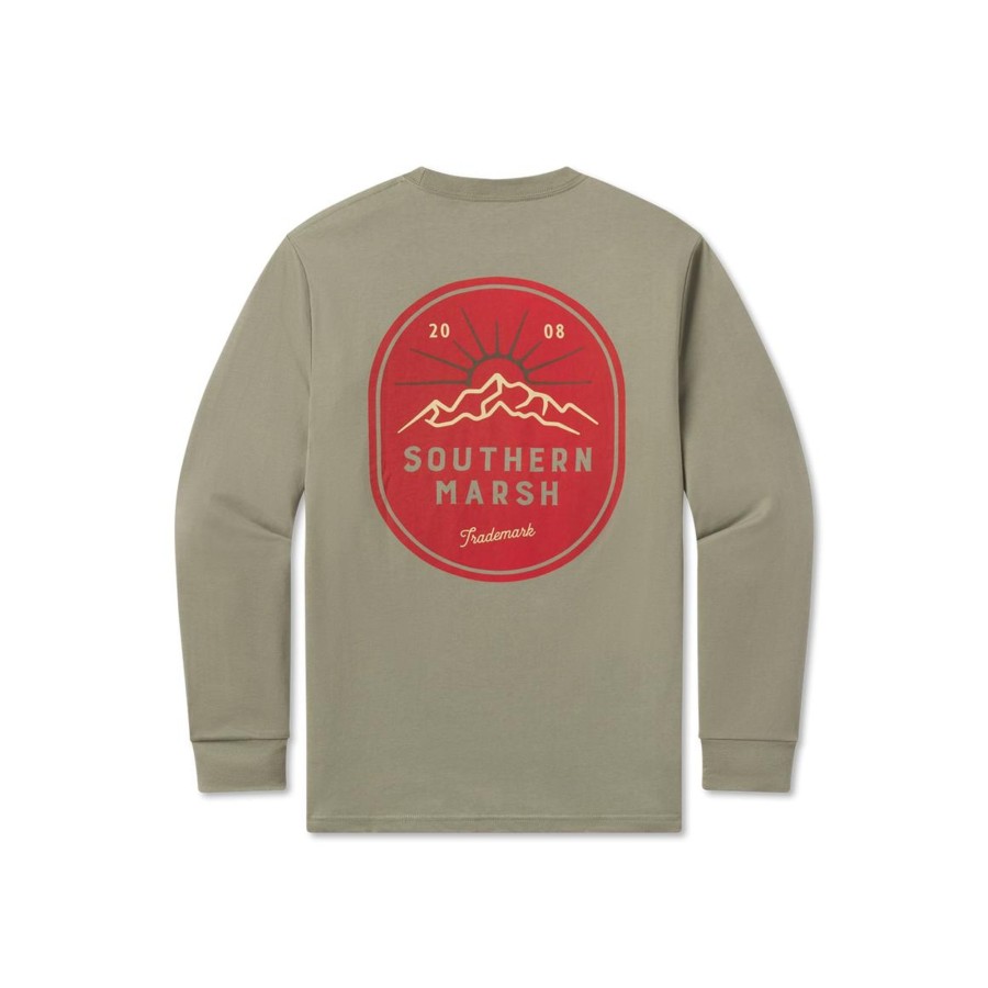 Women'S Southern Marsh Original Long Sleeve Tees | Branding Collection Tee | Mountain Rise | Long Sleeve Bay Green