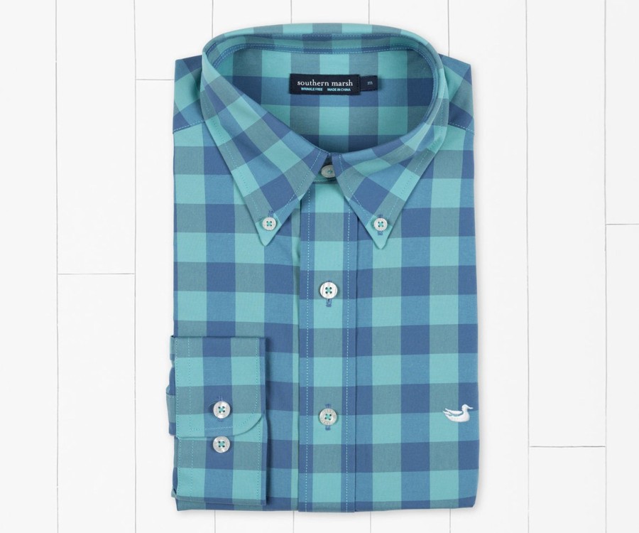 Men'S Southern Marsh Wrinkle-Free | Pickens Gingham Dress Shirt