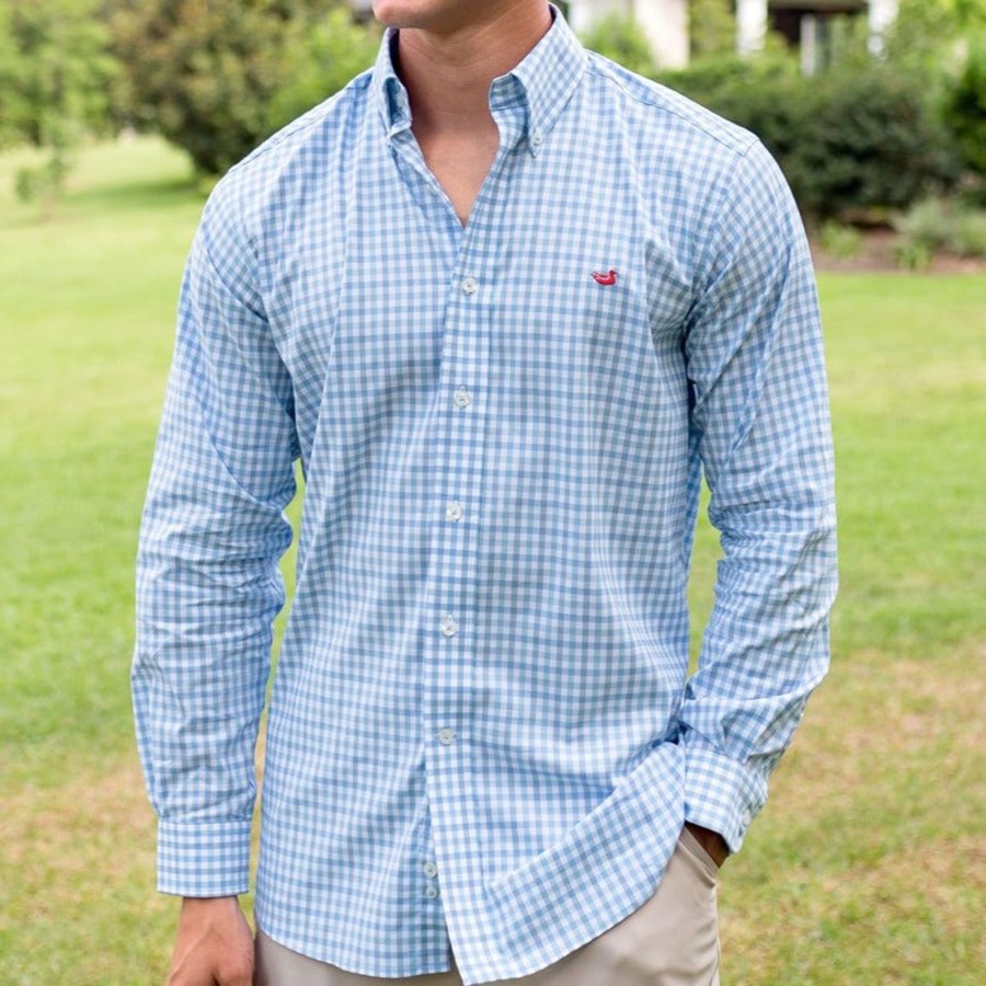 Men'S Southern Marsh Performance | Cameron Performance Gingham Dress Shirt