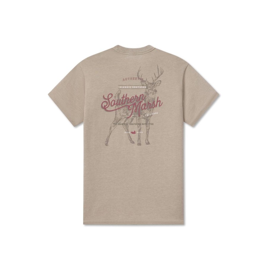 Women'S Southern Marsh Seawash Tees | Seawash Tee | Deer Seawash Burnt Taupe