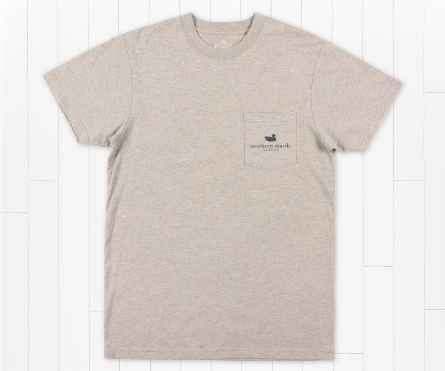 Men'S Southern Marsh Original Ss Tees | Vistas Egret Tee Washed Burnt Taupe