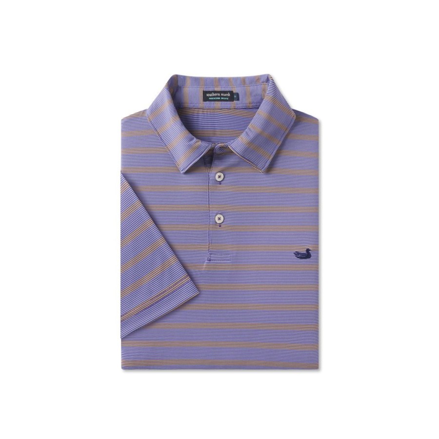 Men'S Southern Marsh Polos | Bermuda Performance Polo - Panama Stripe