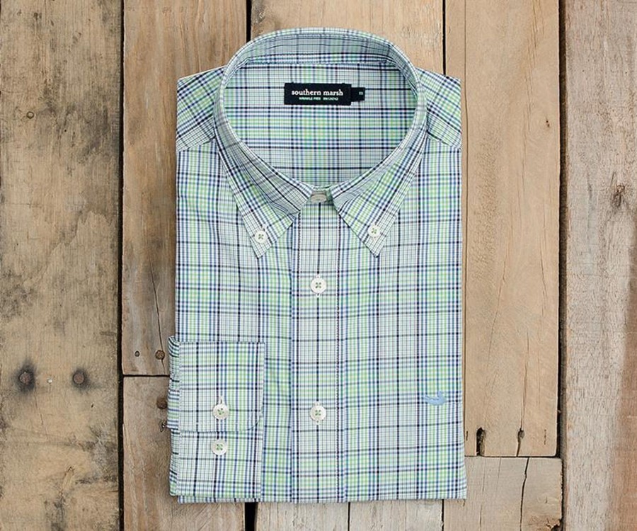 Men'S Southern Marsh Wrinkle-Free | Sutton Plaid Dress Shirt