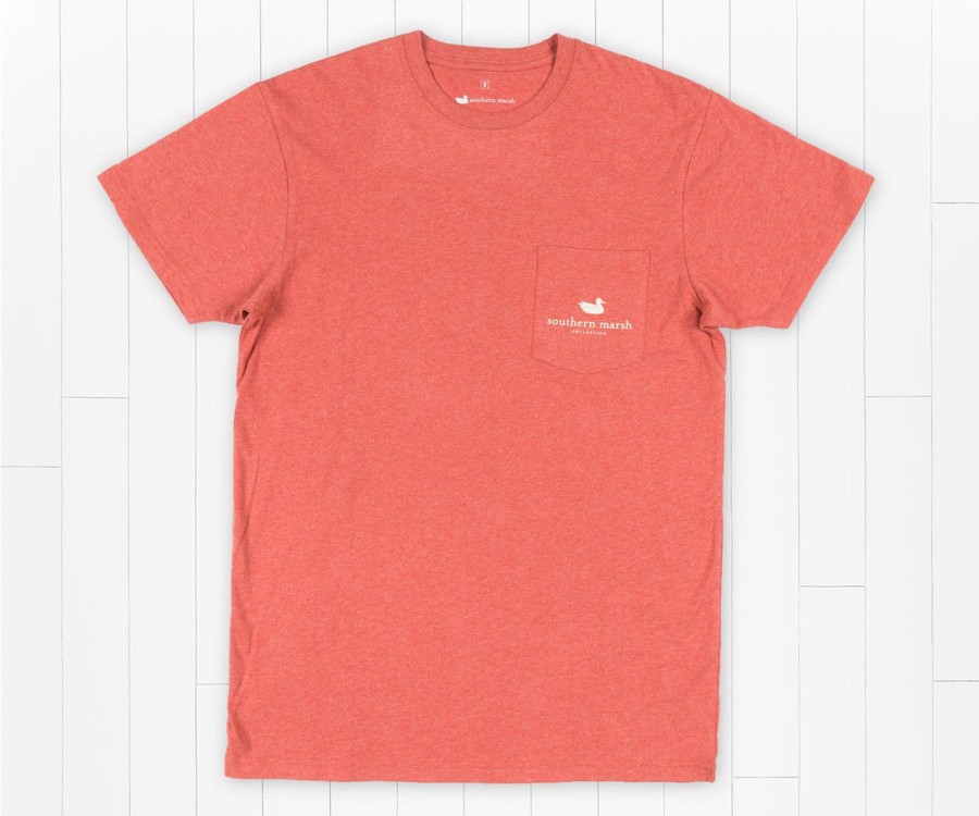 Women'S Southern Marsh Original Tees | Origins Elevation Tee Washed Red Heather