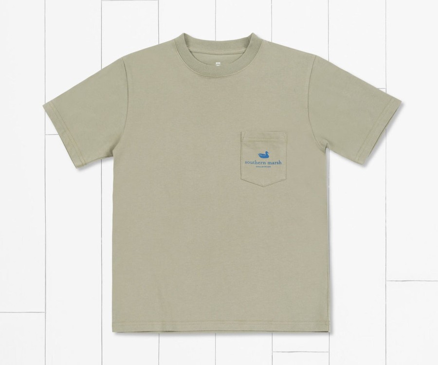 Youth Southern Marsh Original Tees | Youth Impressions Tee | Heron Bay Green