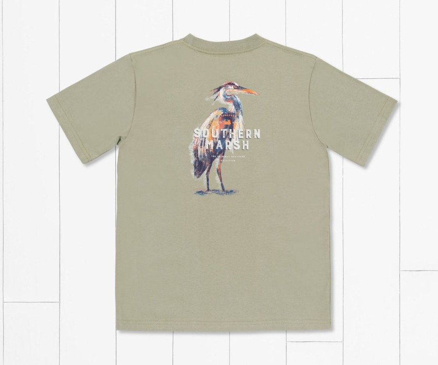 Youth Southern Marsh Original Tees | Youth Impressions Tee | Heron Bay Green