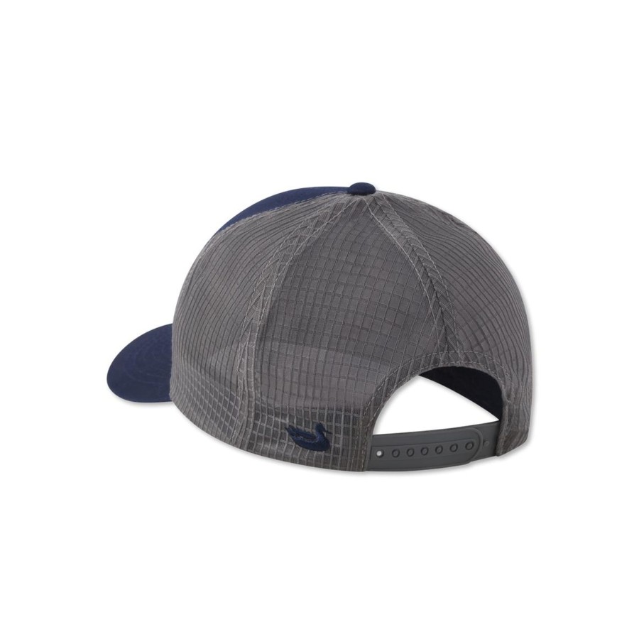 Women'S Southern Marsh Hats & Visors | Trucker Hat - Original Outline - Mississippi Navy