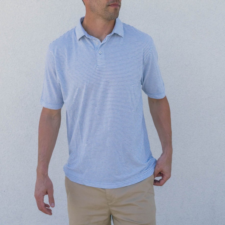 Men'S Southern Marsh Polos | Marshlux Mangrove Stripe Pique Polo