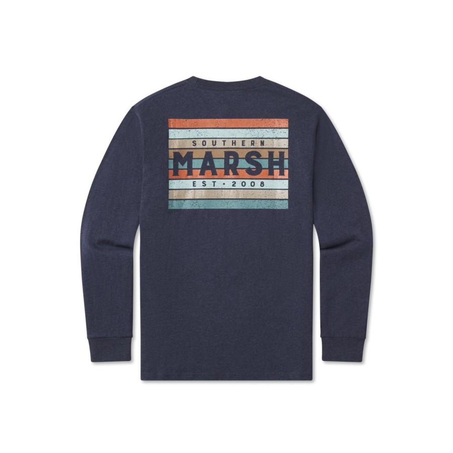 Men'S Southern Marsh Original Ls Tees | Branding Tee - Color Bars - Long Sleeve