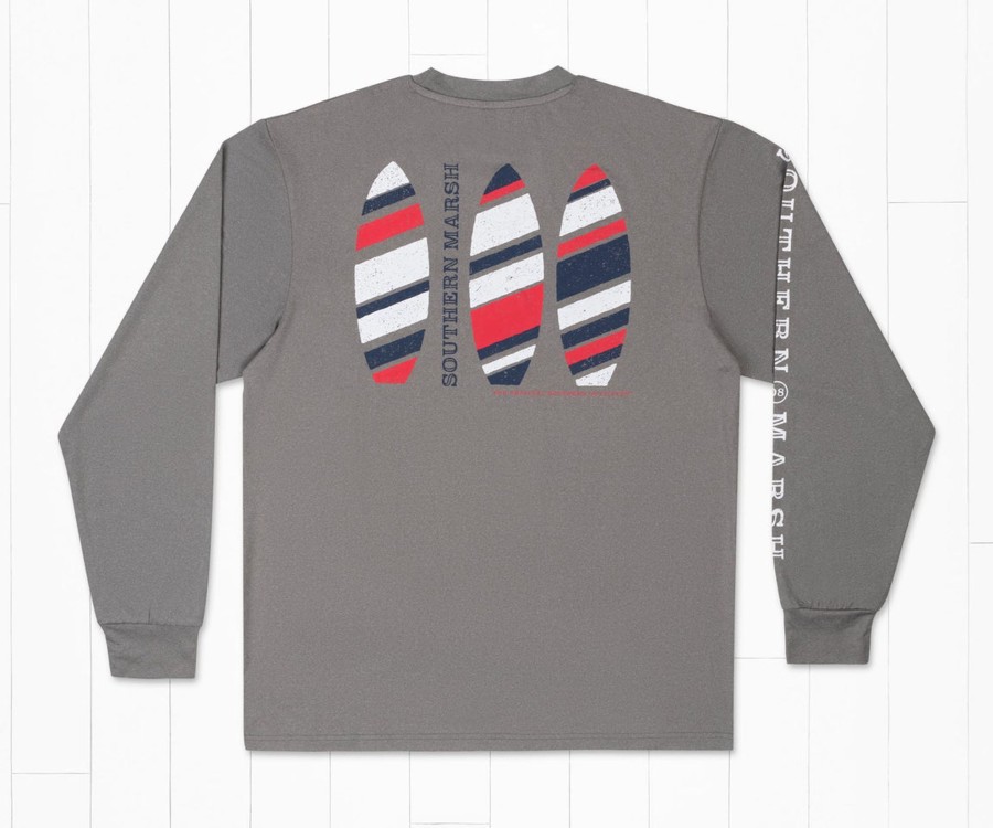 Men'S Southern Marsh Performance Long Sleeve Tees | Fieldtec Featherlight Tee | Surf Trio